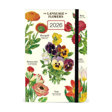 2026 planner with floral design on a white background.
