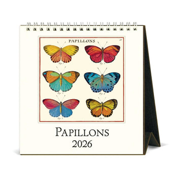 2026 calendar with butterfly illustrations on a white background.