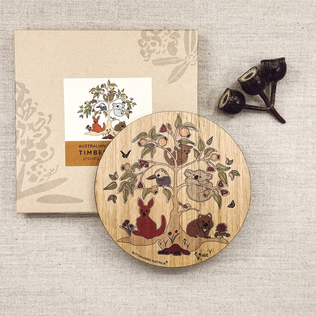 Trivet Animals Mini Wooden - Buttonworks