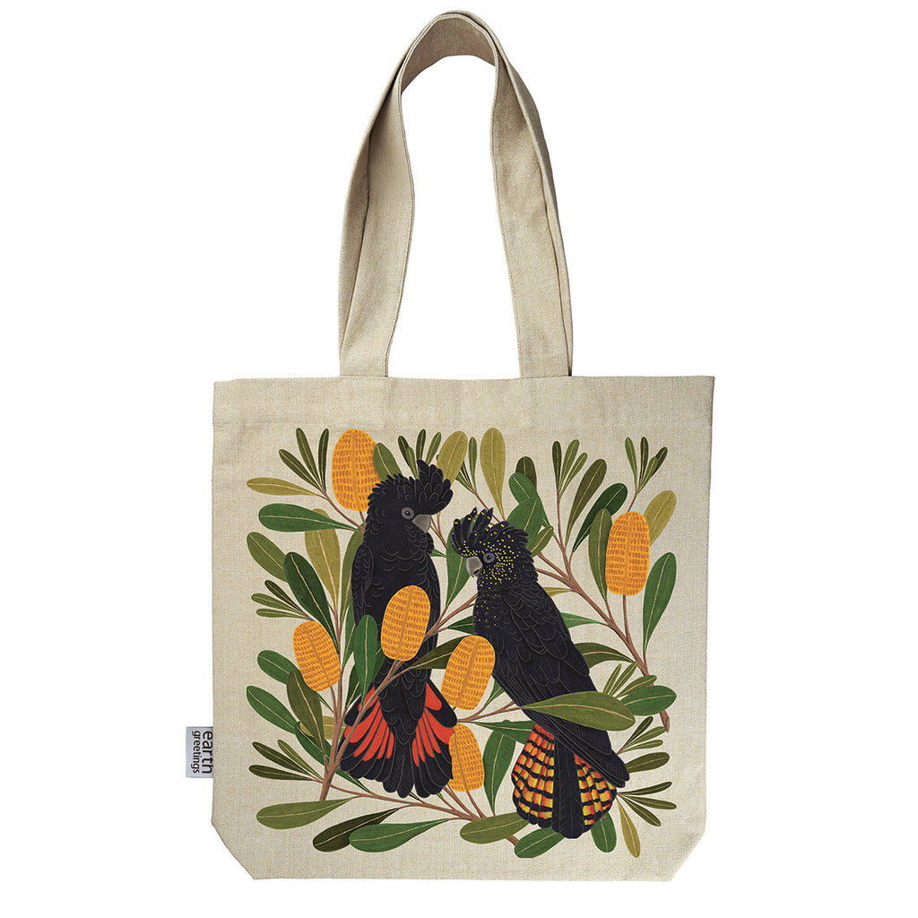 Tea Towel Cockatoos & Banksia - Earth Greetings