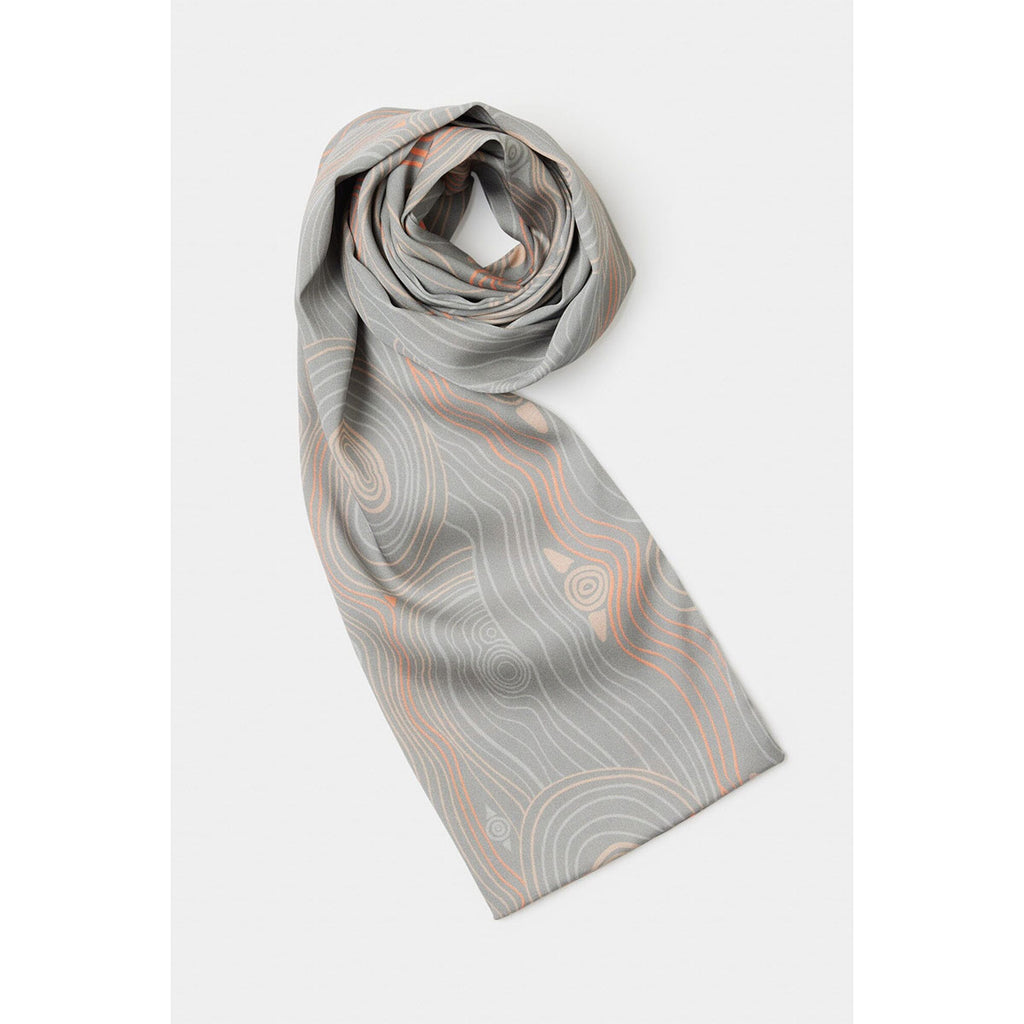 Silk Scarf Stoney Bark 145cm x 15cm - Ngali main image 1