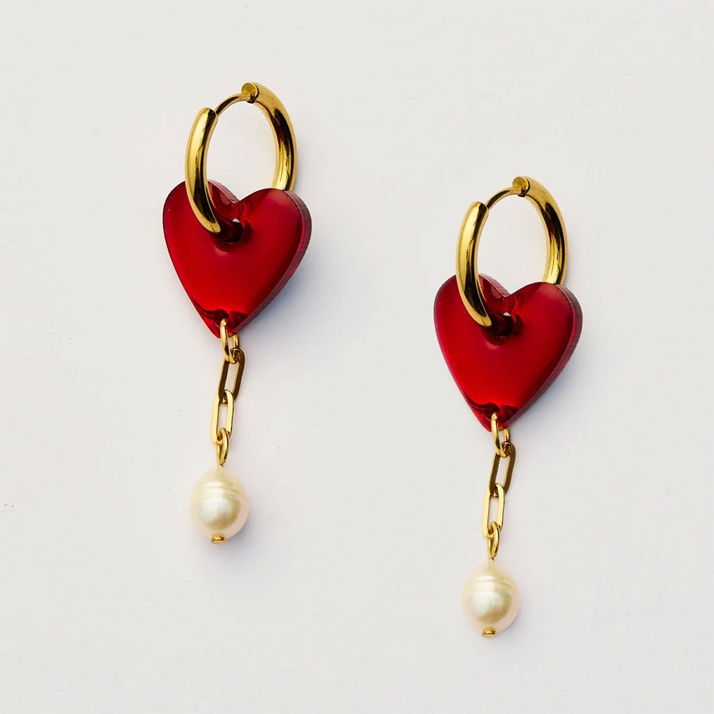 Earrings Marty Heart Gold - Martha Jean main image 1