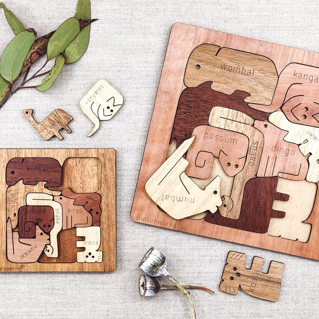 Puzzle Wooden Animal Huddle - Buttonworks main image 1