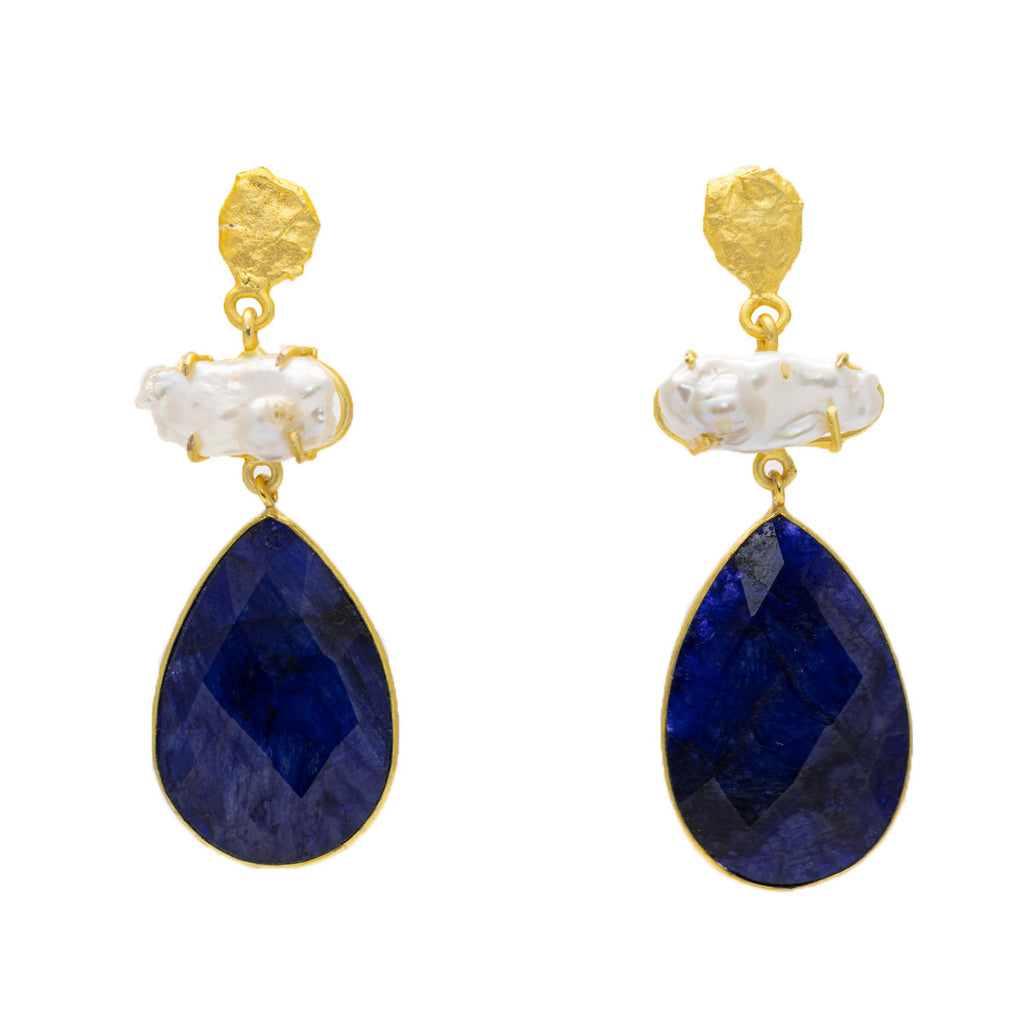 Earrings Statement Wings White - Gemajesty