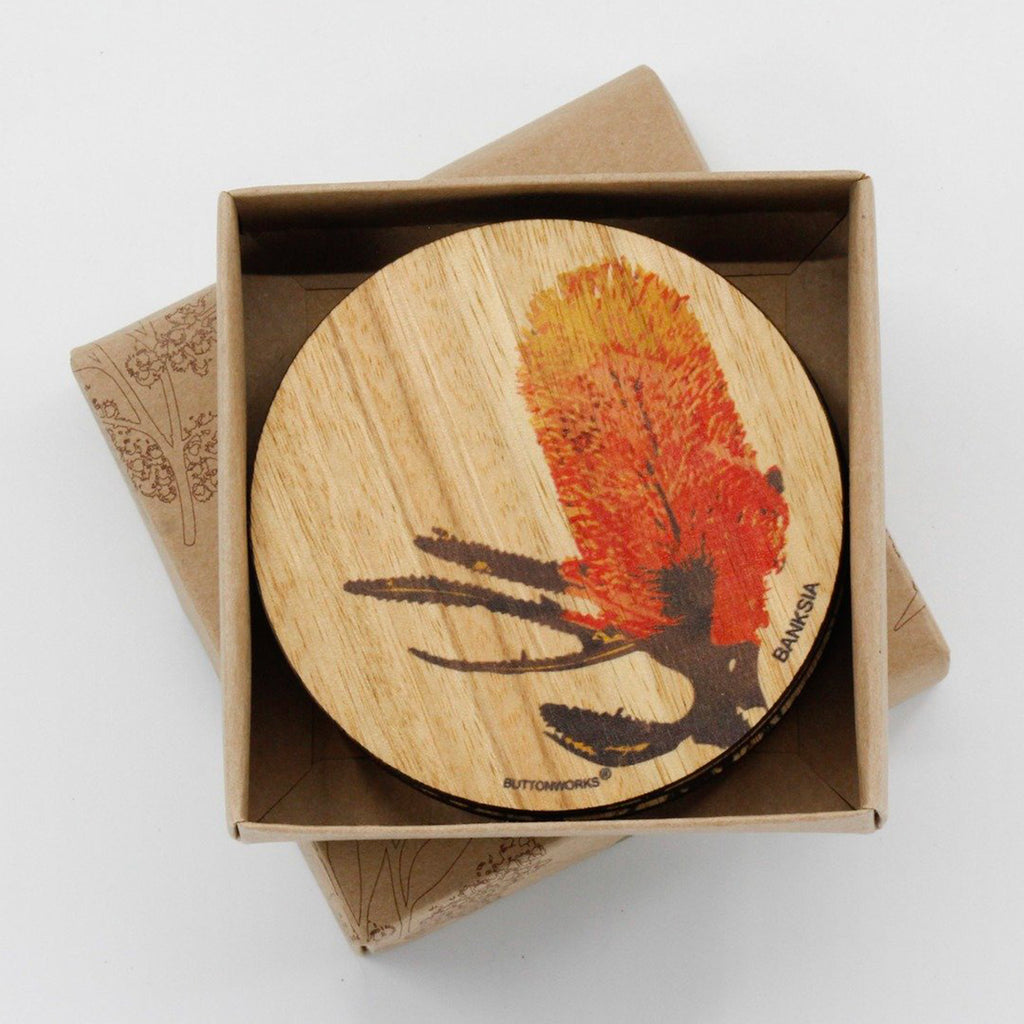 Coasters Coloured Birds Set of 6 - Buttonworks