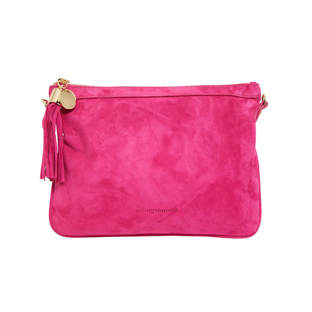 Pink suede clutch store