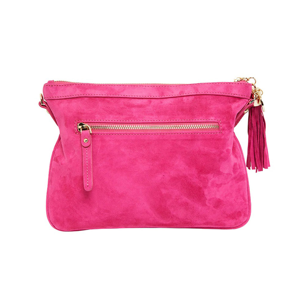 Hot pink suede best sale bag