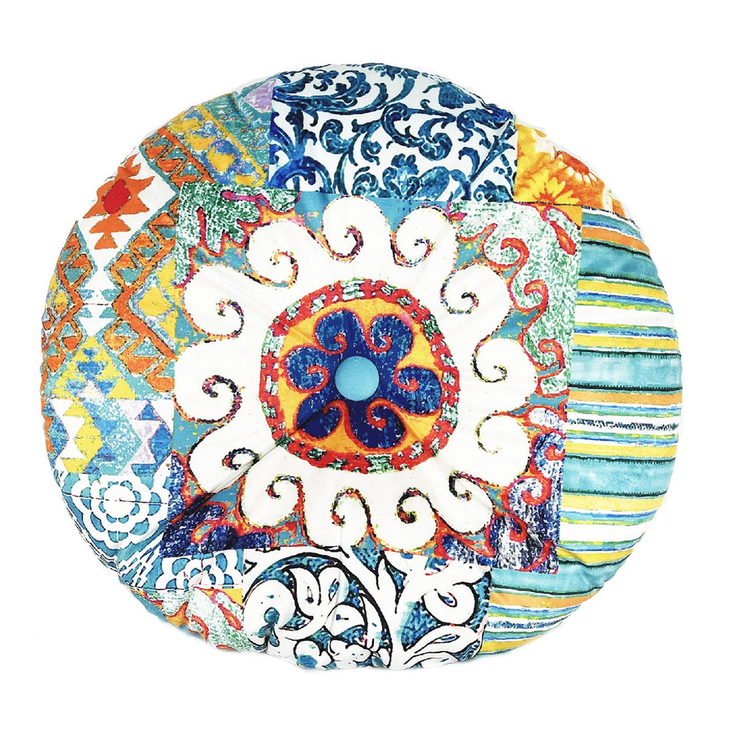 Cushion Velvet Round Bukhara Anna Chandler Design National Museum