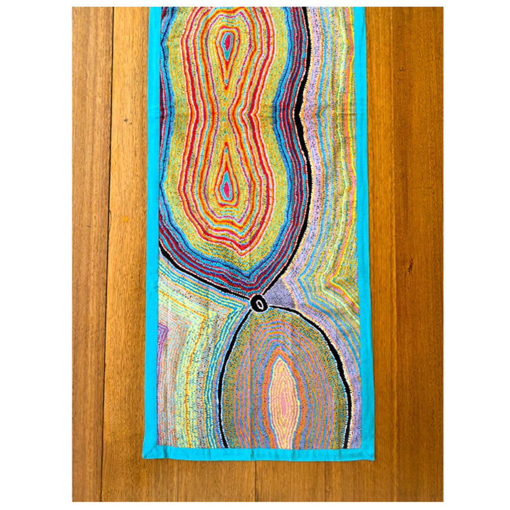 Clutch Bag Leather Printed Liddy Napanangka Walker ALWA624 - Better World Arts main image 0