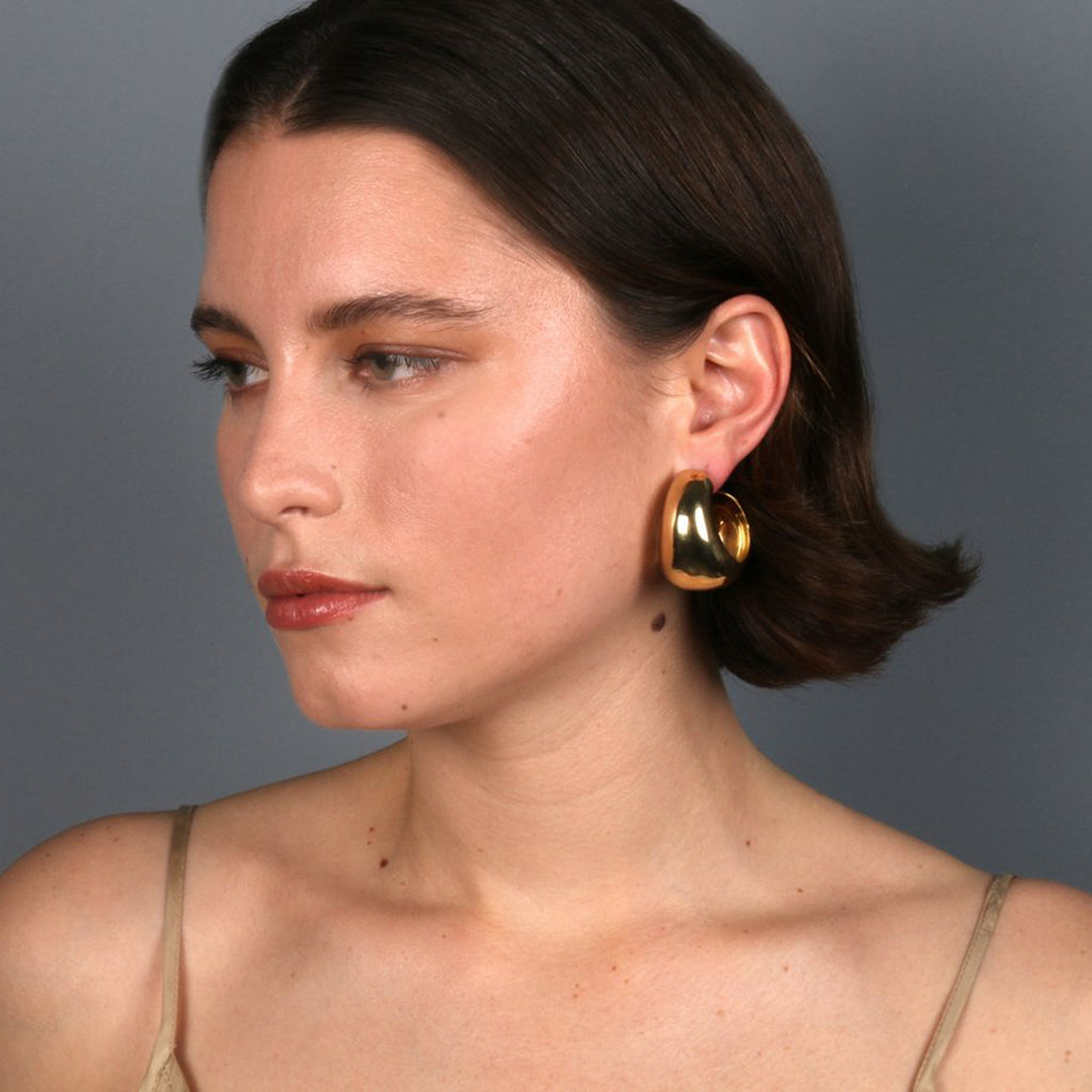 Large Chifferi Hoop Earrings - Silver – Dinosaur Designs US
