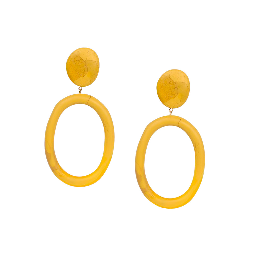 Earrings Oval Hoop Drop Melon Swirl Dinosaur Designs