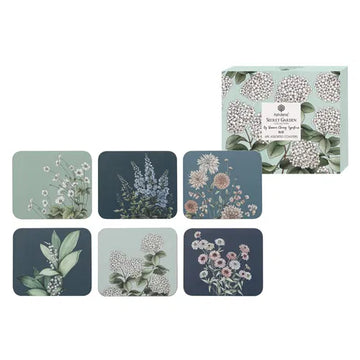 Coaster 6pk Secret Garden Blue - The Ladelle Group