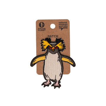 Penguin patch on a card with 'National Museum of Australia' branding.