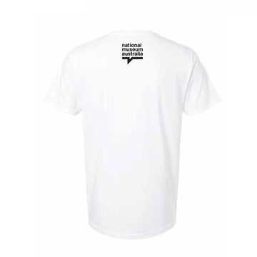 Front view of a kids white tshirt with an illustration of a mouse juggling wearing roller skates and the text 'Pancho'.