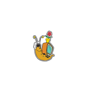 An image of Gus the Snail from Mr Squiggle.