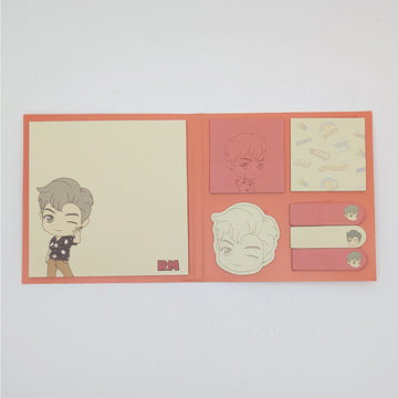 Card with a cartoon character and 'TinyTAN' branding on a red background.