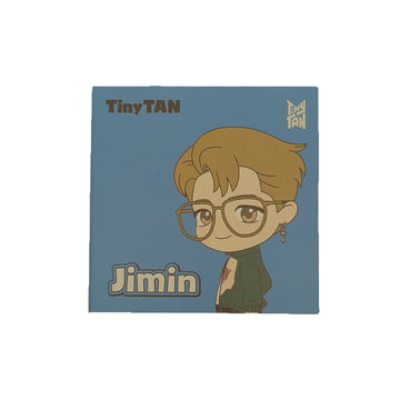 Small notepad cover with an illustration of Jimin from BTS.