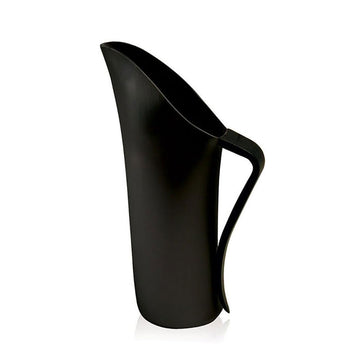 Black jug on a white background.