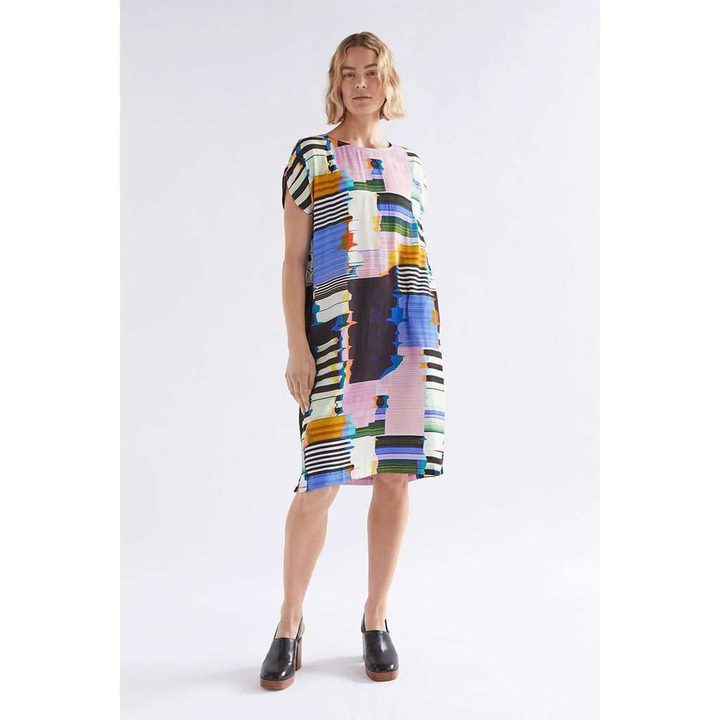 GLITCH PRINT Berg Short Dress – National Museum Australia