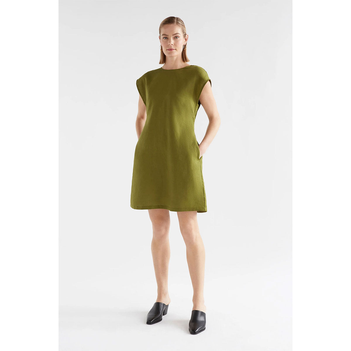Elk | Honnor Twist Cut-Out Back Linen Dress | Women's | Short Dress