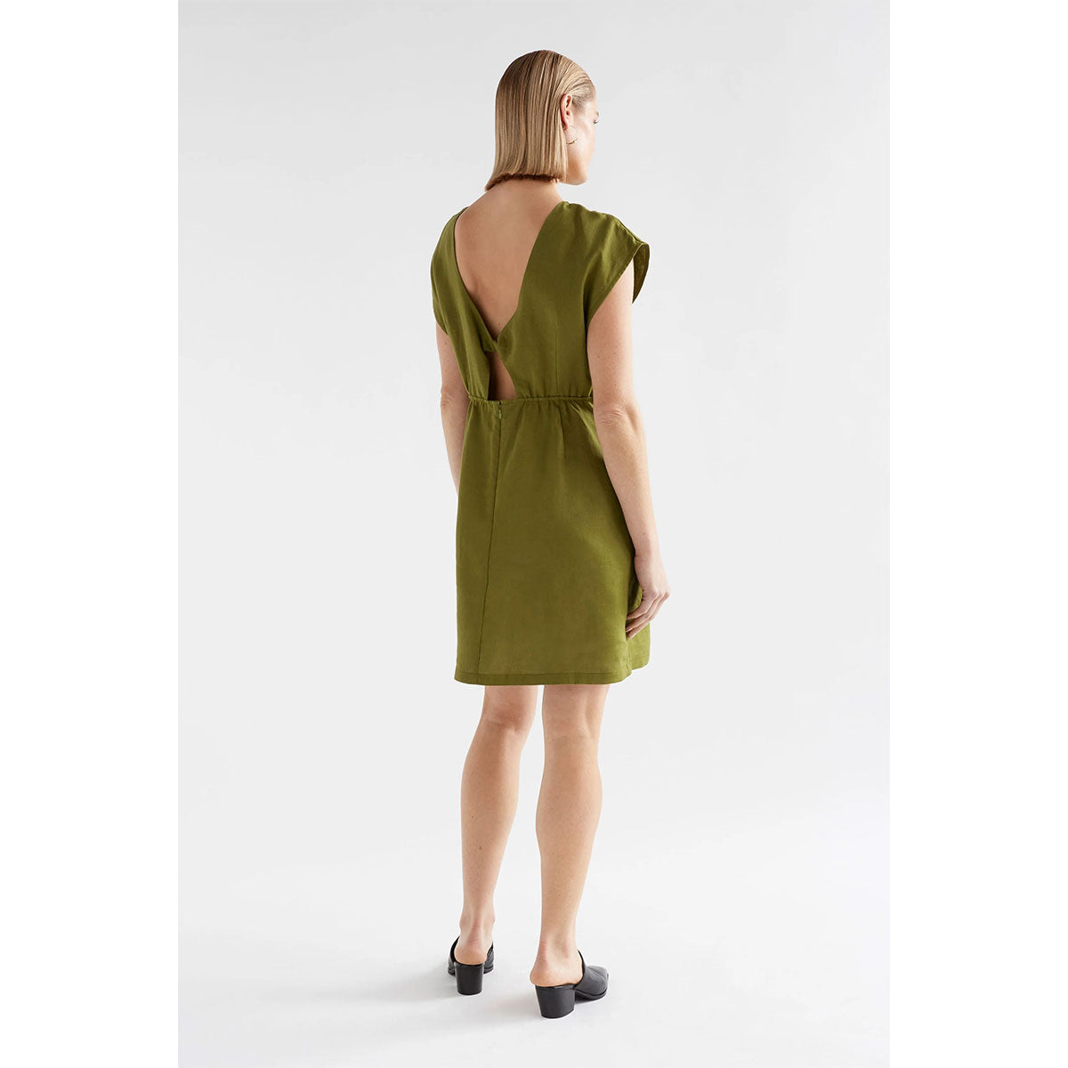 Elk | Honnor Twist Cut-Out Back Linen Dress | Women's | Short Dress