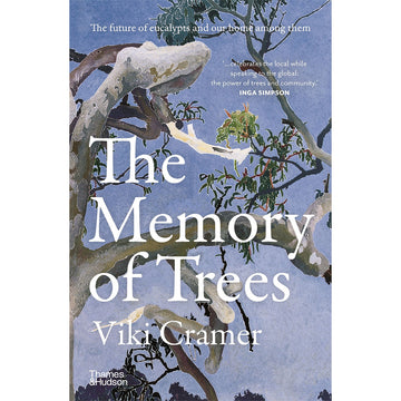 'The Memory of Trees' book cover featuring an illustration of the branches of a tree against the blue sky.