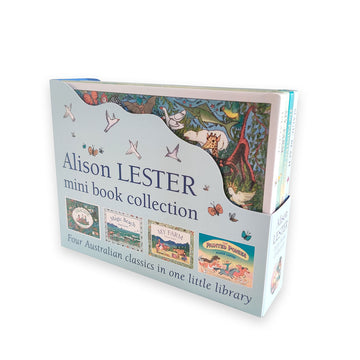 Alison Lester mini book collection packaging on a white background.