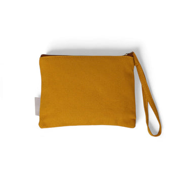 A cotton coin purse illustrated with a horse and border.