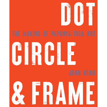 'Dot Circle & Frame' book cover featuring the title in white on an orange background.