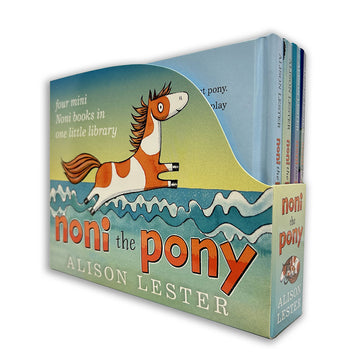 Book set titled 'noni the pony' by Alison Lester with a colorful cover featuring a horse.