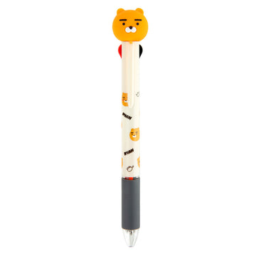 Pen with a bear-shaped top on a white background.