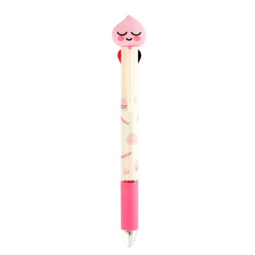 Pen with a cute face design on a white background.