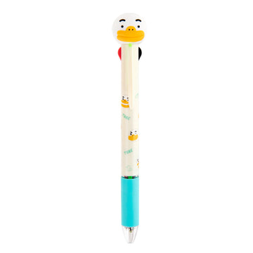 Pen with cartoon duck design on a white background.