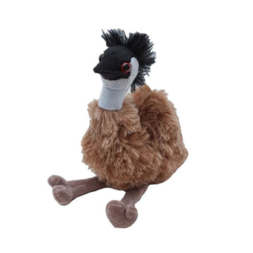 A soft toy in the shape of an emu.