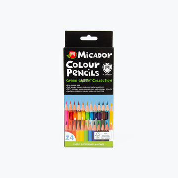 Pack of Micador colour pencils with a white background.