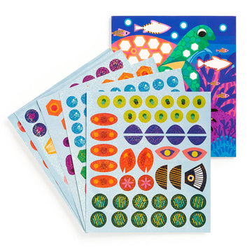 Sticker Sparkle Poster Activity Kit packaging with ocean-themed design