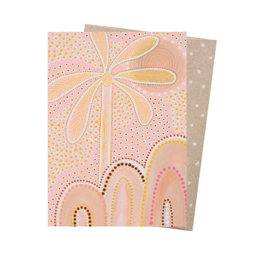 Greeting card with First Nations design on a white background
