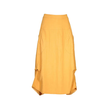 Yellow skirt on a white background.