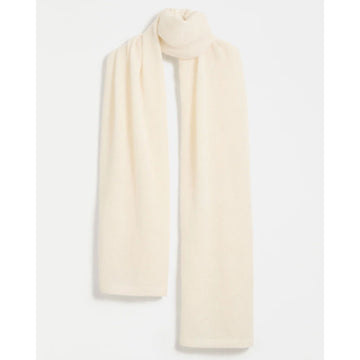 Cream-colored scarf on a light gray background.