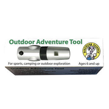 A box titled 'Outdoor Adventure Tool' with a photo of the tool inside and a description 'For sports, camping or outdoor exploration'.