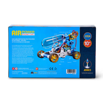 Box of Air Power Engine Car toy kit with colourful design on a white background.