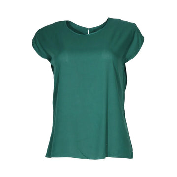 Green blouse on a white background.