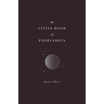 'The Little Book of Exoplanets' book cover featuring a purple background with an illustration of a planet in the middle.
