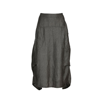 Dark gray skirt on a white background.