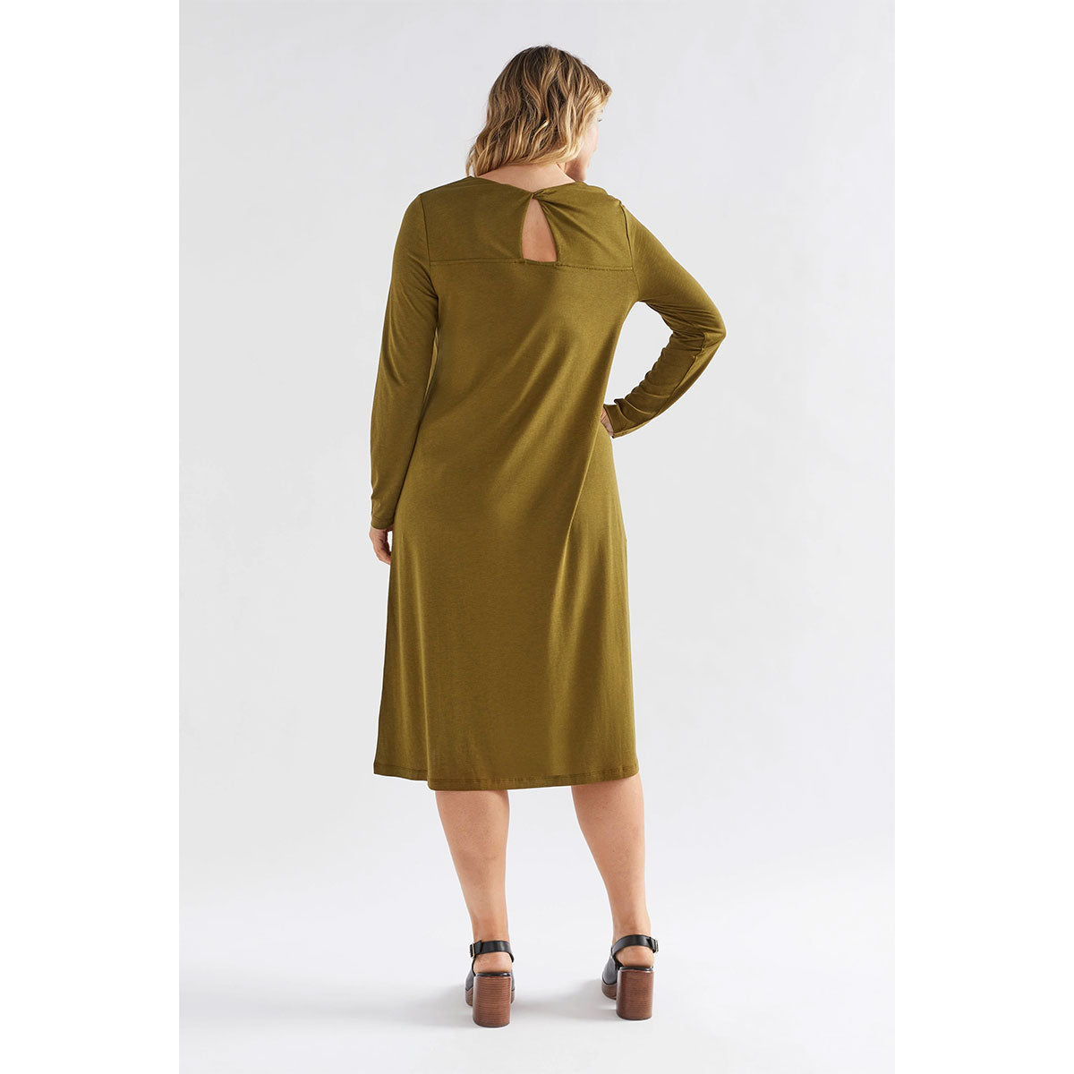 Asymmetrical green bandage dress - Olessia - Exclusive Butik