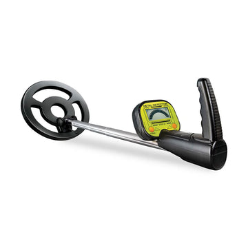 Box of a metal detector toy with images and text on a white background.