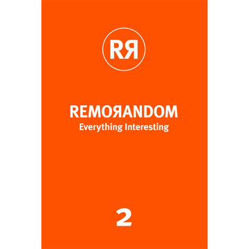 Orange book cover with 'REMORANDOM' and 'Everything Interesting' text on a white background.