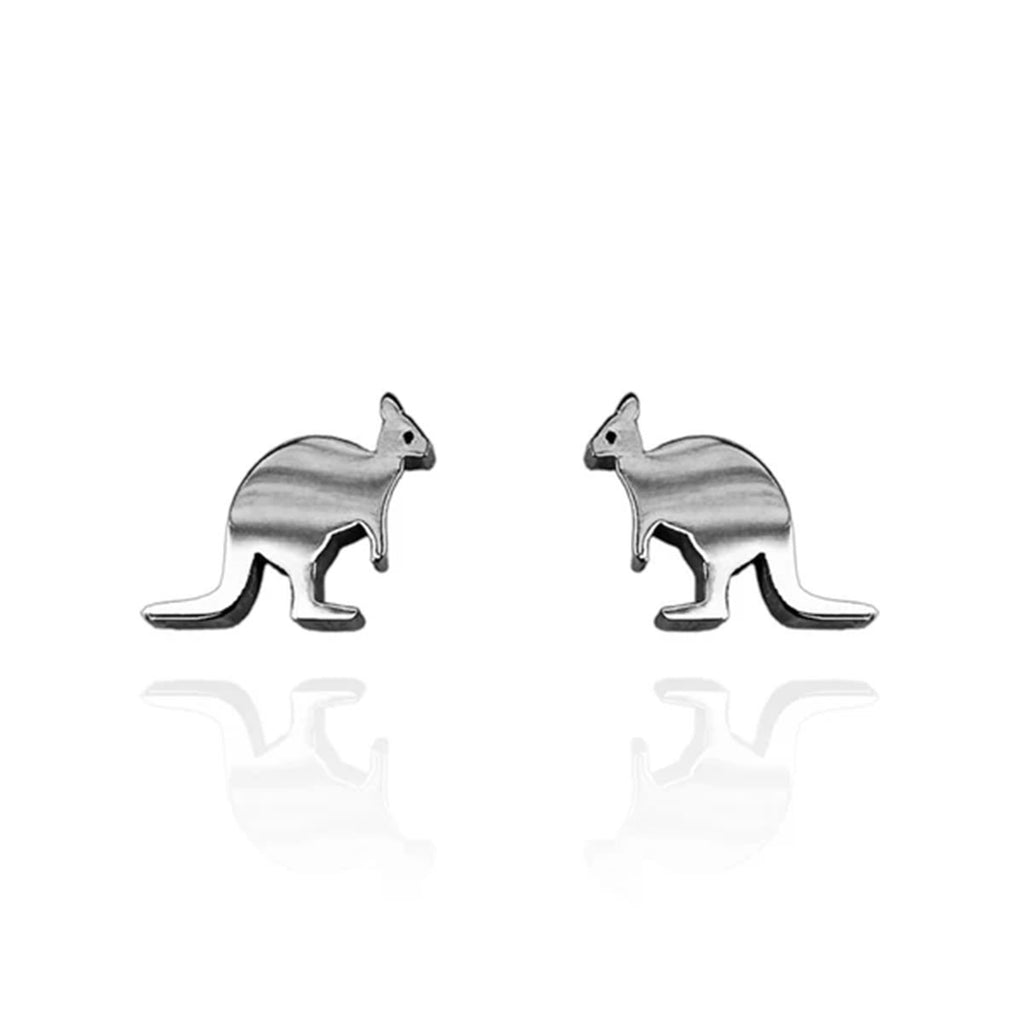 Earrings Kangaroo Silver Studs - Originals Lab – National Museum Australia