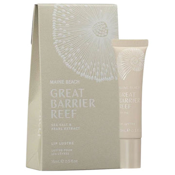 A tube of lip balm next to a matching card packet. Both items have the text 'Great Barrier Reef'.