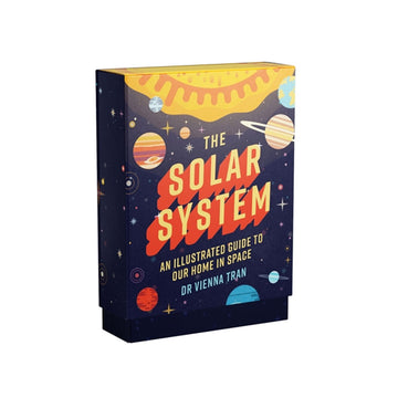 A box titled 'The Solar System' with illustrations of plants on a blue starry sky background.